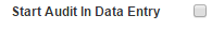 5. Start Audit In Data Entry