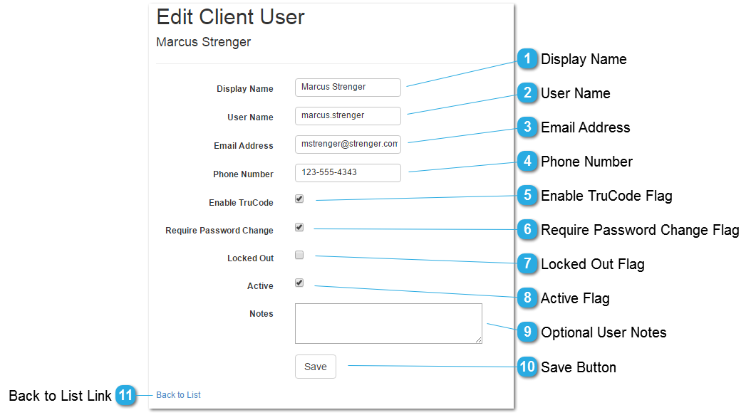 Edit Client User