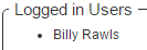3. Logged in User List