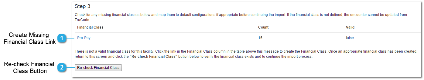 Upload Step 3 - Check Financial Class