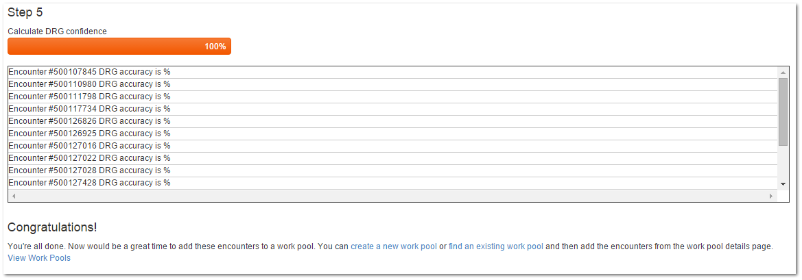 Upload Step 5 - Calculate DRG Confidence with COGS